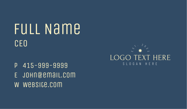 Elegant Minimalist Logo Business Card Design Image Preview