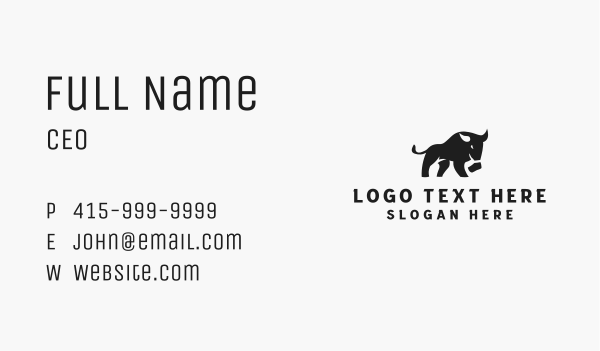 Strong Bison Ranch Business Card Design Image Preview