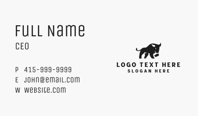 Strong Bison Ranch Business Card Image Preview