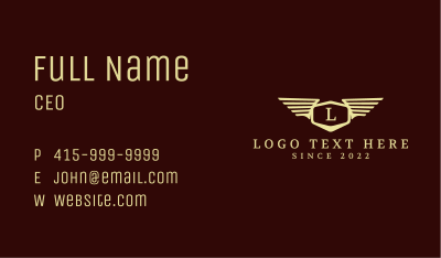 Automobile Premium Wing Badge Business Card