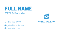 Blue Stylized Eye Business Card Image Preview