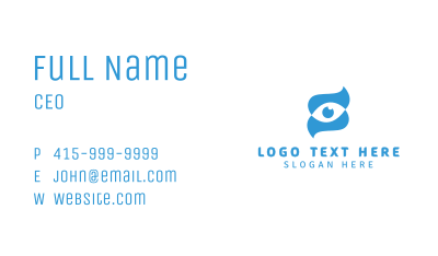 Blue Stylized Eye Business Card Image Preview