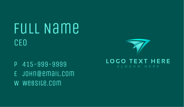 Plane Fly Arrow Business Card Design Image Preview
