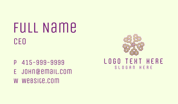 Circuit Violet Flower Business Card Design Image Preview