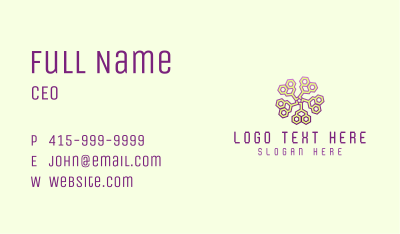 Circuit Violet Flower Business Card Image Preview