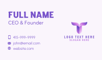 Gradient Purple Letter T Business Card Design
