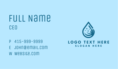 Droplet Mop Housekeeping Business Card Image Preview