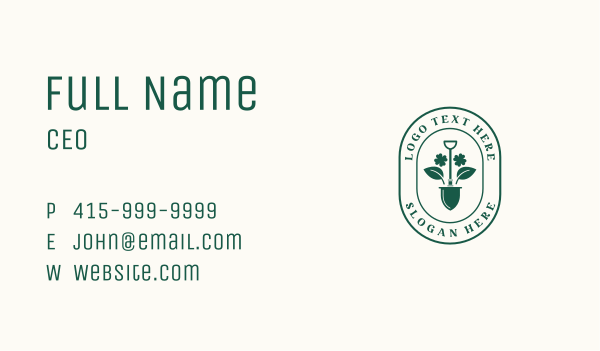 Shovel Plant Gardening Landscape Business Card Design Image Preview