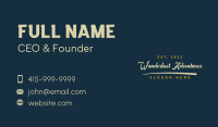 Cursive Hipster Wordmark Business Card Image Preview