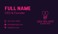 Pink Heart Bottle Liquor Business Card Design