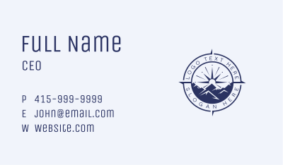 Travel Compass Exploration Business Card Image Preview