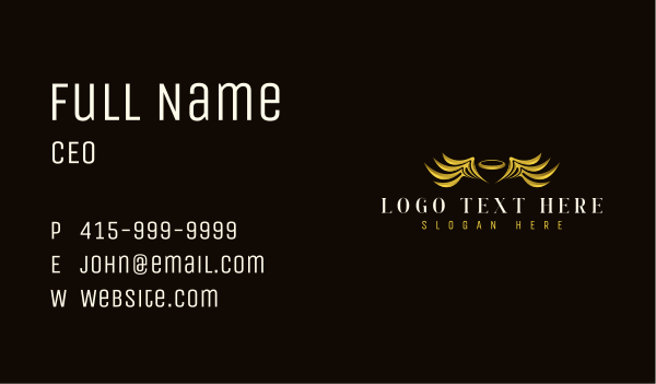 Holy Angel Wings Business Card Design Image Preview