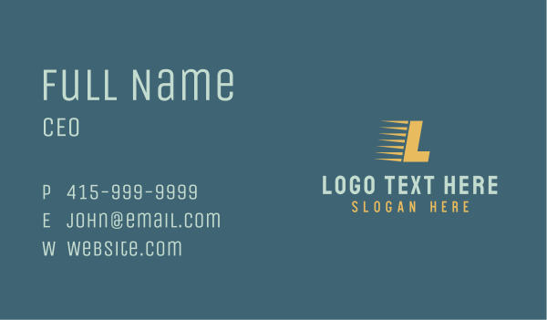 Fast Logistics Letter Business Card Design Image Preview