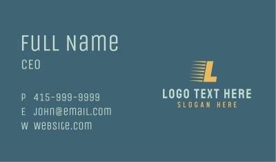 Fast Logistics Letter Business Card Image Preview