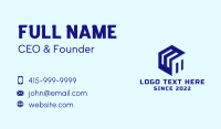 Blue Construction Building  Business Card Design