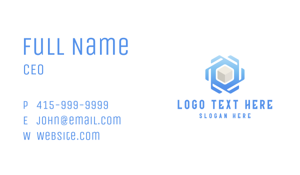 Digital Cube Business Business Card Design Image Preview