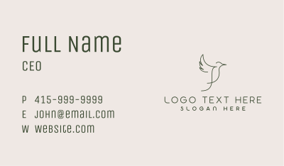 Minimalist Avian Bird Business Card Image Preview