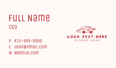 Sports Car Transportation Business Card Image Preview