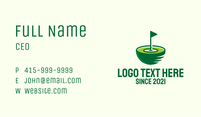 Green Golf Bowl Business Card Image Preview