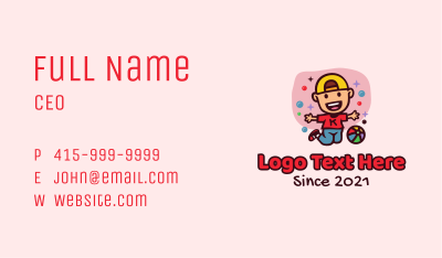 Playful Cartoon Kid Business Card Image Preview