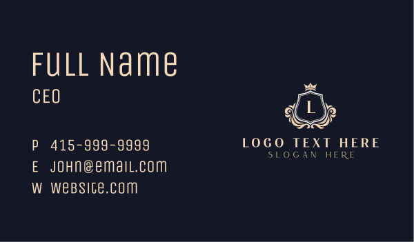 Fashion Royalty Boutique  Business Card Design Image Preview