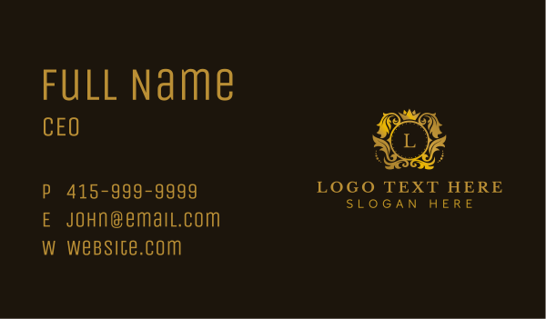 Royal luxury Crown Business Card Design Image Preview