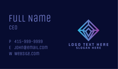 Gradient Diamond Company Business Card Image Preview