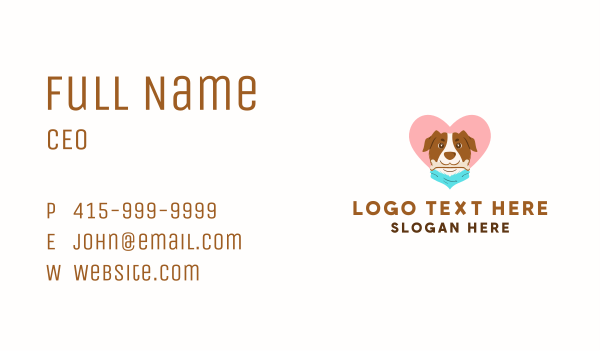 Dog Scarf Love Business Card Design Image Preview