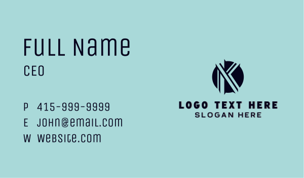 Generic Company Firm Letter K Business Card Design Image Preview