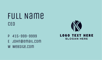 Generic Company Firm Letter K Business Card Image Preview
