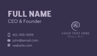 Violet Flower Letter E Business Card Image Preview
