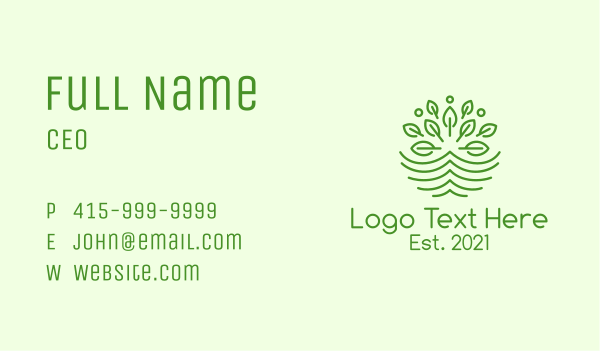 Leaf Agriculture Environment Business Card Design Image Preview