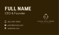 Royal Shield Crown Business Card Design