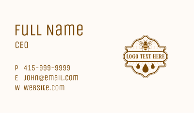 Bee Honey Droplet Business Card Image Preview