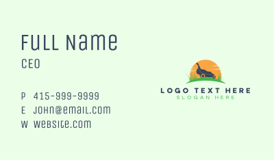 Landscaping Grass Lawn Mower Business Card Image Preview