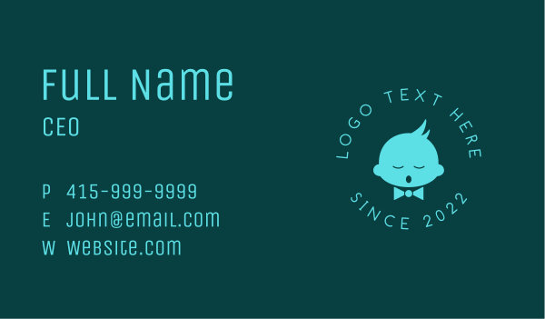 Baby Bow Tie Business Card Design Image Preview