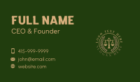 Attorney Justice  Scales Business Card Design