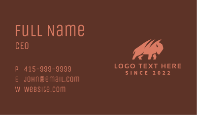 Bison Ranch Animal Business Card Image Preview