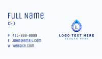 Liquid Droplet Lettermark Business Card Image Preview