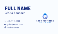 Liquid Droplet Lettermark Business Card Image Preview