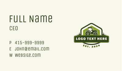 Tractor Vehicle Farming Business Card Image Preview