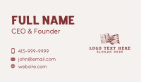 American Veteran Flag Business Card Preview