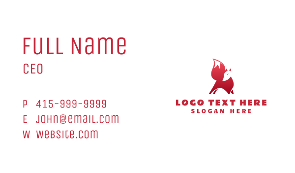 Abstract Fox Company Business Card Design Image Preview