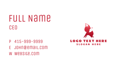 Abstract Fox Company Business Card Image Preview