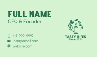 Green Natural Candle Business Card Image Preview