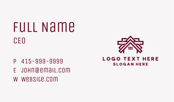 Housing  Roofing Residence Business Card Design Image Preview