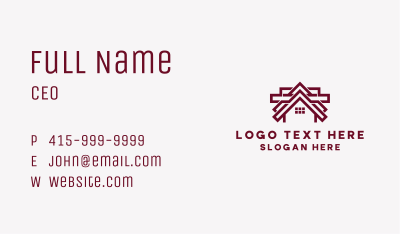 Housing  Roofing Residence Business Card Image Preview