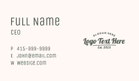 Generic Script Brand Business Card Image Preview