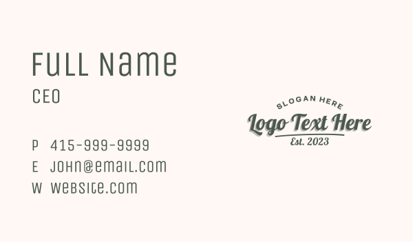 Generic Script Brand Business Card Design Image Preview