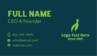 Green Star Leaf  Business Card Image Preview